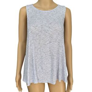 Anthropologie Akemi Kin Purple Ribbed Sleeveless Lace Up Back Tank Top Size M